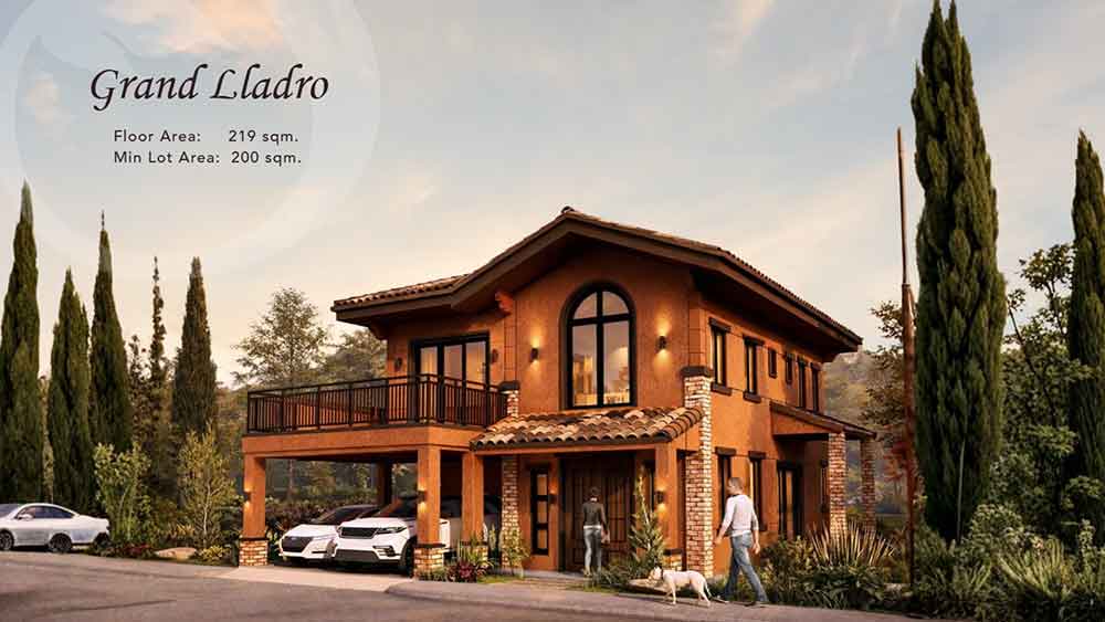 Grand Lladro model luxury house and lot in Bacoor Cavite by Crown Asia featuring 219 sqm floor area.